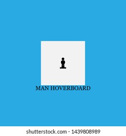 man hoverboard icon sign signifier vector