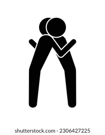 man hug icon, vector best flat icon.
