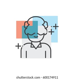 Man, human avatars icon 3 Color