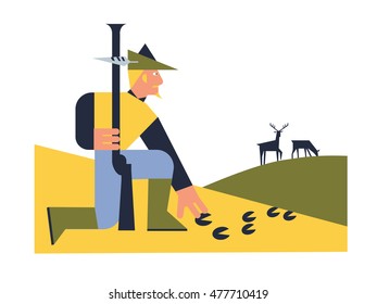 A man hunting the deer