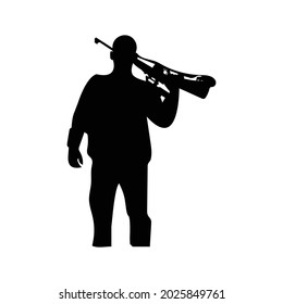hombre con un vector de caza