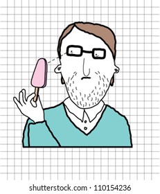 Man with ice cream