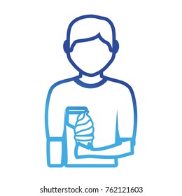 man with ice cream cone   vector illustration