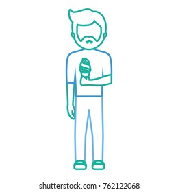 man with ice cream  vector illustration