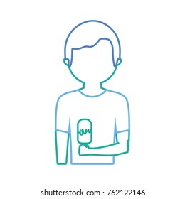 man with ice cream  vector illustration