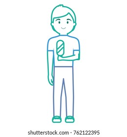man with ice cream vector illustration