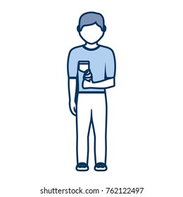 man with ice cream  vector illustration