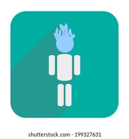 Man with ice head icon