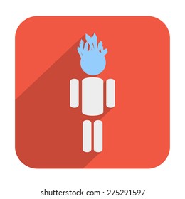 Man with ice head icon