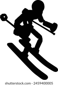 Man ice scatting silhouette of vector illustration. icon, vector, logo. ice scatting. #scatting