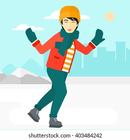 Patinaje sobre hielo.