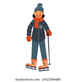 Man Ice Skating Illustration, Ice Skating illustration, Man Ice Skating