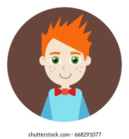 Man icon for avatar. Cartoon character collection. It can be used as - logo, pictogram, icon, infographic element.