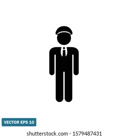 Man Icon Bus Driver Symbol Logo template Design Element