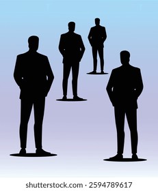 Man Icon, Business man Icon, Salut Man Icon Vector Illustration 