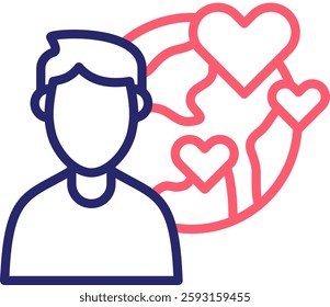 Man Icon Color Vector Illustration
