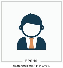 Man icon colored isolated vector illustration