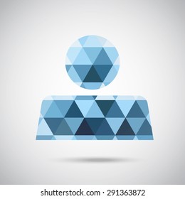  man icon design with geometric shapes vector