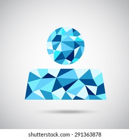 man icon design with geometric shapes vector