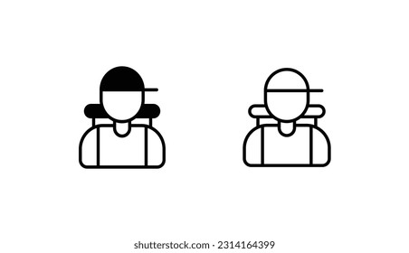 Man icon design with white background stock illustration