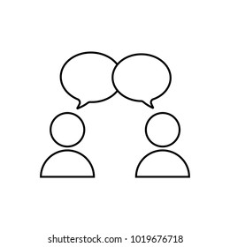 Man icon with dialog speech bubbles Vector illustration
