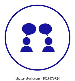 Man icon with dialog speech bubbles Vector illustration
