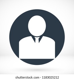 man icon eps 10, stock vector illustration flat design style