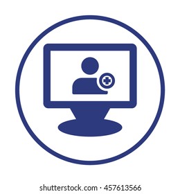 Man  icon. Flat design.