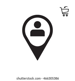 Man  icon. Flat design.