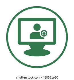 Man  icon. Flat design.