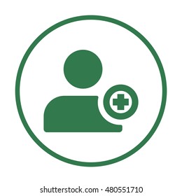 Man  icon. Flat design.