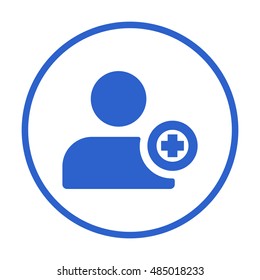 Man  icon. Flat design.