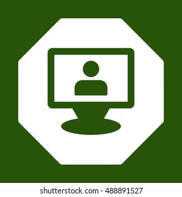 Man  icon. Flat design.