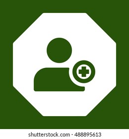 Man  icon. Flat design.