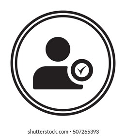 Man  icon. Flat design.