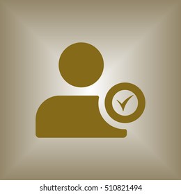 Man  icon. Flat design.