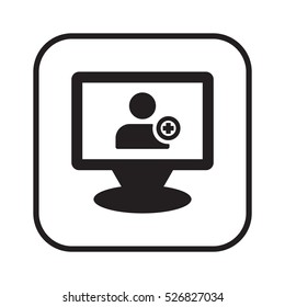 Man  icon. Flat design.