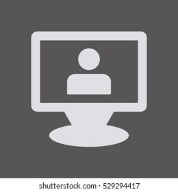 Man  icon. Flat design.