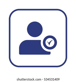 Man  icon. Flat design.