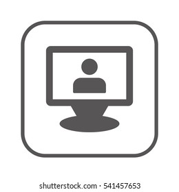 Man  icon. Flat design.
