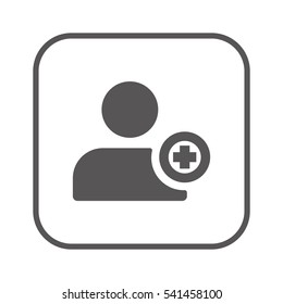 Man  icon. Flat design.