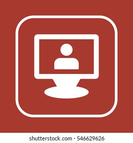 Man  icon. Flat design.