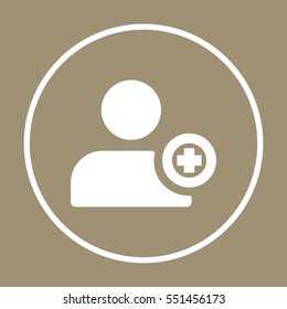 Man  icon. Flat design.