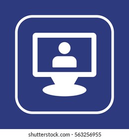 Man  icon. Flat design.
