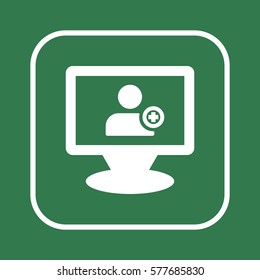 Man  icon. Flat design.