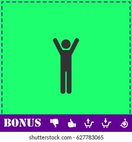Man icon flat. Simple vector symbol and bonus icon