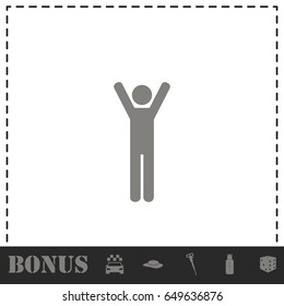 Man icon flat. Simple vector symbol and bonus icon