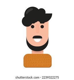Icono del hombre. Diseño de estilo plano. Ilustración vectorial