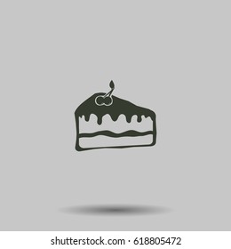 Man icon. Flat vector illustration in black on white background.