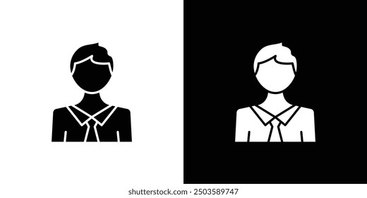 Man icon Flat vector set outline